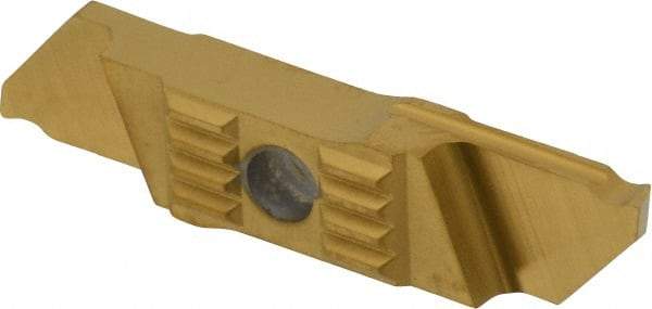 NTK - CTPW FR ZM3 Grade, 0.0984" Cutting Width, Carbide Cutoff Insert - 17° Right Hand Lead Angle, 0.002, 0.008" Cnr Rad, TiN Coated - Eagle Tool & Supply