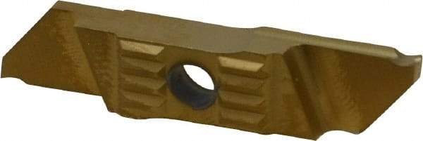 NTK - CTPW FRN ZM3 Grade, 0.098" Cutting Width, Carbide Cutoff Insert - 0° Neutral Lead Angle, 0.002" Cnr Rad, TiN Coated - Eagle Tool & Supply