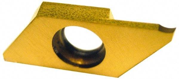 NTK - CTP FLV VM1 Grade, 0.0394" Cutting Width, Carbide Cutoff Insert - 20° Left Hand Lead Angle, TiCN Coated - Eagle Tool & Supply