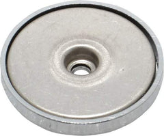 Mag-Mate - 1.24" Diam, 3/16" Cup Height, 3/16" Overall Height, 35 Lb Average Pull Force, 35 Lb Max Pull Force, Neodymium Rare Earth Cup Magnet - Through Hole Style, 1/8" Cup ID, 1/4" Magnet ID, Galvanized - Eagle Tool & Supply