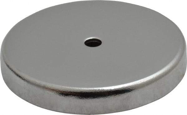 Mag-Mate - 2.03" Diam, 5/16" Cup Height, 5/16" Overall Height, 47.5 Lb Average Pull Force, 47.5 Lb Max Pull Force, Neodymium Rare Earth Cup Magnet - Through Hole Style, 3/16" Cup ID, 7/16" Magnet ID, Galvanized - Eagle Tool & Supply