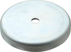 Mag-Mate - 2.63" Diam, 3/8" Cup Height, 3/8" Overall Height, 100 Lb Average Pull Force, 100 Lb Max Pull Force, Neodymium Rare Earth Cup Magnet - Through Hole Style, 9/32" Cup ID, 5/8" Magnet ID, Galvanized - Eagle Tool & Supply