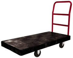 Rubbermaid - 2,500 Lb Capacity Structural Foam/Steel Platform Truck - Structural Foam Deck, 24" OAW, Polyolefin Casters - Eagle Tool & Supply