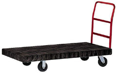 Rubbermaid - 2,000 Lb Capacity Structural Foam/Steel Platform Truck - Structural Foam Deck, 30" OAW, Rubber Casters - Eagle Tool & Supply