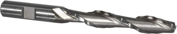 Weldon - 1/2" Diam, 3" LOC, 2 Flute High Speed Steel Roughing & Finishing Square End Mill - Uncoated, 5" OAL, 1/2" Shank Diam, Weldon Shank, 30° Helix, Centercutting - Eagle Tool & Supply