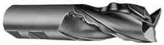 Weldon - 1-1/4" Diam, 4" LOC, 3 Flute High Speed Steel Roughing & Finishing Square End Mill - Uncoated, 6-1/2" OAL, 1-1/4" Shank Diam, Weldon Shank, 30° Helix, Centercutting - Eagle Tool & Supply