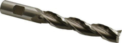 Weldon - 3/4" Diam, 4" LOC, 3 Flute High Speed Steel Roughing & Finishing Square End Mill - Uncoated, 6-1/4" OAL, 3/4" Shank Diam, Weldon Shank, 30° Helix, Centercutting - Eagle Tool & Supply