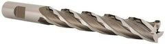 Weldon - 5/8" Diam, 4" LOC, 4 Flute High Speed Steel Roughing & Finishing Square End Mill - Uncoated, 6-1/8" OAL, 5/8" Shank Diam, Weldon Shank, 30° Helix, Non-Centercutting - Eagle Tool & Supply