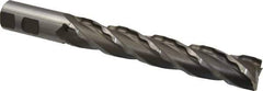 Weldon - 1" Diam, 6" LOC, 4 Flute High Speed Steel Roughing & Finishing Square End Mill - Uncoated, 8-1/2" OAL, 1" Shank Diam, Weldon Shank, 30° Helix, Non-Centercutting - Eagle Tool & Supply