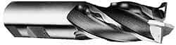 Weldon - 1-1/4" Diam, 2" LOC, 6 Flute Cobalt Roughing & Finishing Square End Mill - Uncoated, 4-1/2" OAL, 1-1/4" Shank Diam, Weldon Shank, 30° Helix, Centercutting - Eagle Tool & Supply