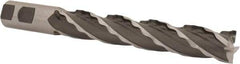 Weldon - 1" Diam, 6" LOC, 4 Flute High Speed Steel Roughing & Finishing Square End Mill - Uncoated, 8-1/2" OAL, 1" Shank Diam, Weldon Shank, 30° Helix, Centercutting, Regular Length - Eagle Tool & Supply