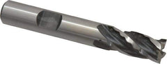 Weldon - 3/8" Diam, 3/4" LOC, 4 Flute Cobalt Roughing & Finishing Square End Mill - Uncoated, 2-1/2" OAL, 3/8" Shank Diam, Weldon Shank, 30° Helix, Non-Centercutting - Eagle Tool & Supply