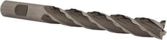 Weldon - 5/8" Diam, 4" LOC, 4 Flute Cobalt Roughing & Finishing Square End Mill - Uncoated, 6-1/8" OAL, 5/8" Shank Diam, Weldon Shank, 30° Helix, Non-Centercutting - Eagle Tool & Supply