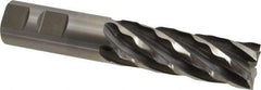 Weldon - 1" Diam, 3" LOC, 6 Flute Cobalt Roughing & Finishing Square End Mill - Uncoated, 5-1/2" OAL, 1" Shank Diam, Weldon Shank, 30° Helix, Non-Centercutting - Eagle Tool & Supply
