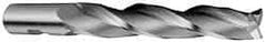 Made in USA - 1° Taper Angle per Side, 5/8" Small End Diam, 4-1/4" LOC, High Speed Steel 3 Flute Tapered Square End Mill - 6-1/2" OAL, 5/8" Shank Diam, Spiral Flute - Eagle Tool & Supply