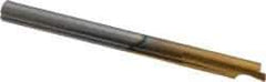 Carmex - 0.03" Groove Width, 0.2" Min Hole Diam, 0.59" Max Hole Depth, Face Grooving Tool - 0.05" Projection, 2" OAL, Solid Carbide, TiN Finish - Exact Industrial Supply