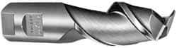 SGS - 12mm, 1.024" LOC, 12mm Shank Diam, 83mm OAL, 2 Flute, Solid Carbide Square End Mill - Single End, Uncoated, Spiral Flute, 45° Helix, Centercutting, Right Hand Cut, Right Hand Flute, Series 44 - Eagle Tool & Supply