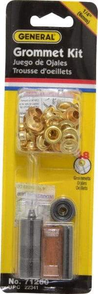 General - 52 Piece Grommet Kit - 1/4" ID - Eagle Tool & Supply