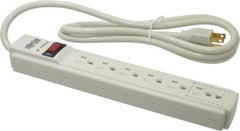 Tripp-Lite - 6 Outlets, 120 Volts, 15 Amps, 6' Cord, Power Outlet Strip - Free Hanging, Keyhole Mount, 5-15P NEMA Configuration, 10.8" Strip, UL1449 3rd Edition - Eagle Tool & Supply