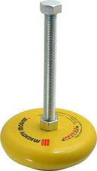Gibraltar - 4,200 Lb Capacity, 3/4-10 Thread, Zinc Stud, Machine Socket Mount Leveling Mount - 203.2mm Stud Length, 152.4mm Base Diam, Elastomer Pad - Eagle Tool & Supply