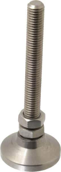 Gibraltar - 1/2-13 Bolt Thread, Studded Pivotal Stud Mount Leveling Pad & Mount - 5,000 Max Lb Capacity, 1-7/8" Base Diam - Eagle Tool & Supply