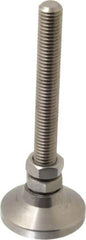 Gibraltar - 1/2-13 Bolt Thread, Studded Pivotal Stud Mount Leveling Pad & Mount - 5,000 Max Lb Capacity, 1-7/8" Base Diam - Eagle Tool & Supply