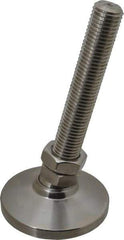 Gibraltar - 1-8 Bolt Thread, Studded Pivotal Stud Mount Leveling Pad & Mount - 22,000 Max Lb Capacity, 4" Base Diam - Eagle Tool & Supply