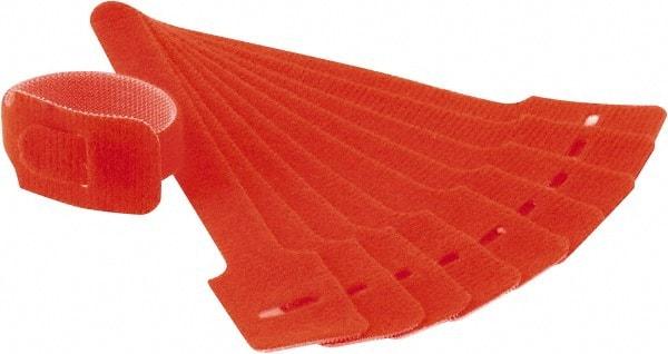 SpeedTech - 6" Long Orange Nylon & Polyethylene Hook & Loop Strap - 40 Lb Tensile Strength - Eagle Tool & Supply