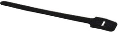 SpeedTech - 8" Long Black Nylon & Polyethylene Hook & Loop Strap - 40 Lb Tensile Strength - Eagle Tool & Supply