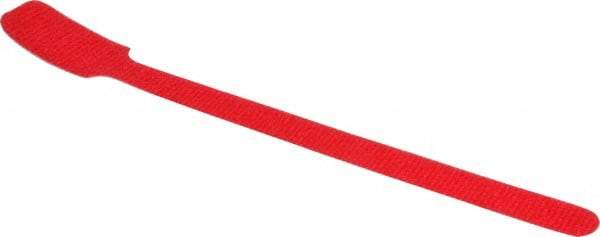 SpeedTech - 8" Long Red Nylon & Polyethylene Hook & Loop Strap - 40 Lb Tensile Strength - Eagle Tool & Supply