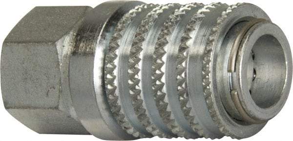 Enerpac - 1/4-18 NPT 18-8 Stainless Steel Hydraulic Hose Regular-Flow Female Coupler - 10,000 psi - Eagle Tool & Supply