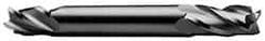 Hertel - 7/16", 7/8" LOC, 1/2" Shank Diam, 4" OAL, 4 Flute, Solid Carbide Square End Mill - Double End, Uncoated, 30° Helix, Centercutting - Eagle Tool & Supply