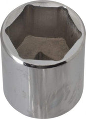 Proto - 1/2" Drive, Standard Hand Socket - 6 Points, 1-3/4" OAL, Alloy Steel, Chrome Finish - Eagle Tool & Supply