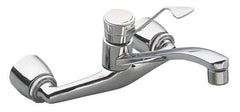 Moen - Wall Mount, Kitchen Faucet with Spray - One Handle, Lever Handle, Standard Spout - Eagle Tool & Supply