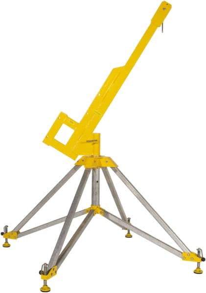 Gemtor - Confined Space Entry & Retrieval Bases & Booms Type: Portable Quadpod w/Rotating Boom Maximum Height (Inch): 90 - Eagle Tool & Supply