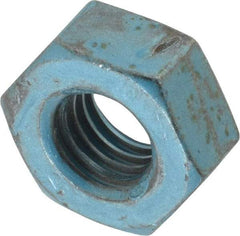 Value Collection - M10x1.50 Metric Coarse Steel Right Hand Hex Nut - 17mm Across Flats, 8mm High, Metric Blue Finish - Eagle Tool & Supply