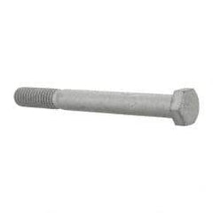 Armor Coat - 3/8-16 UNC, 3-1/2" Length Under Head Hex Head Cap Screw - Partially Threaded, Grade 8 Steel, 9/16" Hex - Eagle Tool & Supply
