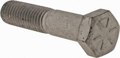 Armor Coat - 1/2-13 UNC, 2-1/2" Length Under Head Hex Head Cap Screw - Partially Threaded, Grade 8 Steel, 3/4" Hex - Eagle Tool & Supply