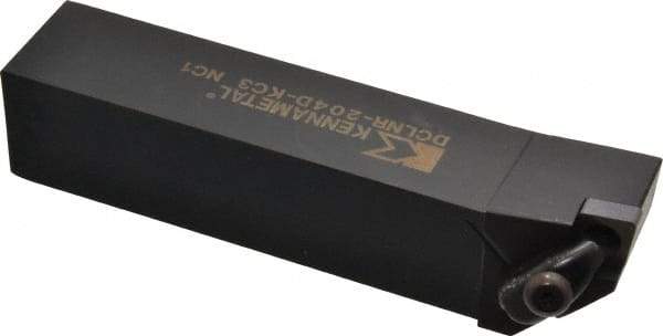 Kennametal - DCLN, Right Hand Cut, 5° Lead Angle, 1-1/4" Shank Height x 1-1/4" Shank Width, Negative Rake Indexable Turning Toolholder - 6" OAL, CN..43. Insert Compatibility, Series Kenclamp - Eagle Tool & Supply