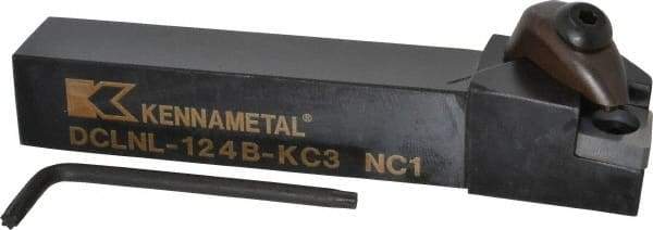 Kennametal - DCLN, Left Hand Cut, 5° Lead Angle, 3/4" Shank Height x 3/4" Shank Width, Negative Rake Indexable Turning Toolholder - 4-1/2" OAL, CN..43. Insert Compatibility, Series Kenclamp - Eagle Tool & Supply