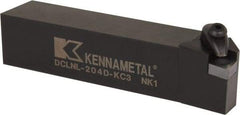 Kennametal - DCLN, Left Hand Cut, 5° Lead Angle, 1-1/4" Shank Height x 1-1/4" Shank Width, Negative Rake Indexable Turning Toolholder - 6" OAL, CN..43. Insert Compatibility, Series Kenclamp - Eagle Tool & Supply