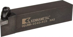Kennametal - DDJN, Right Hand Cut, 3° Lead Angle, 1-1/4" Shank Height x 1-1/4" Shank Width, Negative Rake Indexable Turning Toolholder - 6" OAL, DN..43. Insert Compatibility, Series Kenclamp - Eagle Tool & Supply