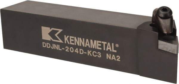 Kennametal - DDJN, Left Hand Cut, 3° Lead Angle, 1-1/4" Shank Height x 1-1/4" Shank Width, Negative Rake Indexable Turning Toolholder - 6" OAL, DN..43. Insert Compatibility, Series Kenclamp - Eagle Tool & Supply