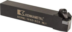 Kennametal - DCRN, Left Hand Cut, 15° Lead Angle, 1" Shank Height x 1" Shank Width, Negative Rake Indexable Turning Toolholder - 6" OAL, CN..43. Insert Compatibility, Series Kenclamp - Eagle Tool & Supply