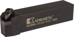 Kennametal - DCRN, Right Hand Cut, 15° Lead Angle, 1-1/4" Shank Height x 1-1/4" Shank Width, Negative Rake Indexable Turning Toolholder - 6" OAL, CN..43. Insert Compatibility, Series Kenclamp - Eagle Tool & Supply