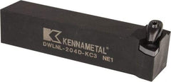 Kennametal - DWLN, Left Hand Cut, 5° Lead Angle, 1-1/4" Shank Height x 1-1/4" Shank Width, Negative Rake Indexable Turning Toolholder - 6" OAL, WN..43. Insert Compatibility, Series Kenclamp - Eagle Tool & Supply