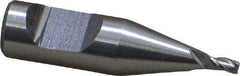 Interstate - 1/16", 3/32" LOC, 1/4" Shank Diam, 31/32" OAL, 3 Flute, Cobalt Square End Mill - Single End, Uncoated, Spiral Flute, Centercutting, Right Hand Cut, Right Hand Flute - Eagle Tool & Supply
