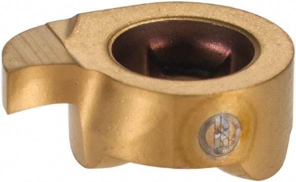 Iscar - 11170005GIQR Grade IC528, 1.7mm Cutting Width Carbide Grooving Insert - 2.31mm Max Depth of Cut, Right Hand, 0.05mm Corner Radius, TiCN Finish - Eagle Tool & Supply