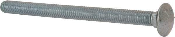 Value Collection - 3/8-16 UNC 5" Length Under Head, Standard Square Neck, Carriage Bolt - Grade 5 Steel, Zinc-Plated Finish - Eagle Tool & Supply