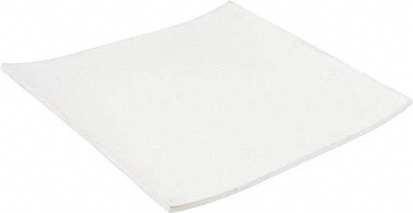 Made in USA - 12" Long, 12" Wide, 1/2" Thick, Neoprene Rubber Foam Sheet - 50 to 60 Durometer, White, -20 to 170°F, 900 psi Tensile Strength, Stock Length - Eagle Tool & Supply
